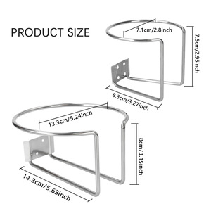 Support mural pour gobelets en acier inoxydable 304, design minimaliste, pour camping-car, yacht, camion, à suspendre à la porte - Product Image 2