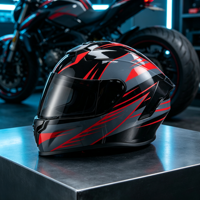 Casque de moto intégral personnalisé certifié ECE en ABS, à libération rapide, léger, unisexe, toutes saisons, directement de l'usine