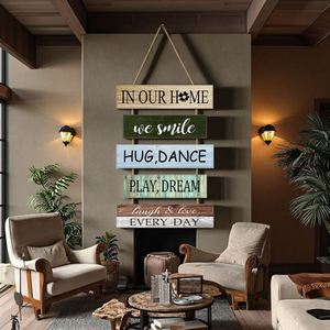 Interesantes Artesanías de Madera para el Hogar, Letreros de Pared de Madera Estilo Rústico, Letrero Colgante Grabado para Sala de Estar, como Regalo de Inauguración de Casa - Product Image 2