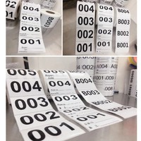 0001- 1000 Rouleaux d'étiquettes numérotées pour inventaire, autocollants numérotés en continu pour l'organisation du stockage