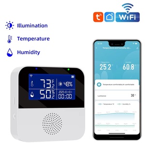Sensor de Temperatura y Humedad WIFI Tuya con Pantalla LCD, Termostato Digital para Hogar Inteligente, Compatible con SmartLife, Alexa y Google Assistant - Product Image 1