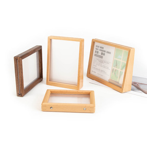 Cadre photo en bois de hêtre rectangulaire pour table, écologique, en noyer, ensemble de tailles 6, 7, 8 pouces - Product Image 2