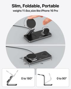 Estación de Carga Inalámbrica 3 en 1 para Dispositivos Telefónicos, Estación de Carga Rápida para iPhone 12/13/14/15/16/17, iWatch y <span class=keywords><strong>AirPods</strong></span> - Product Image 3