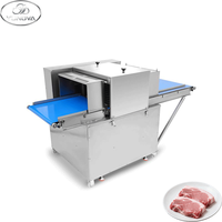 Bande transporteuse en PU, acier inoxydable 304, moteur en cuivre pur 3000W, 1300 kg/h, lame de 350 mm pour les usines de transformation de la viande, trancheuse à viande