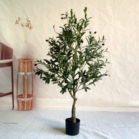 Grand arbre d'olivier artificiel en plastique pour cabinet vétérinaire, centre de soins animaux, mariage, espaces d'attente intérieurs