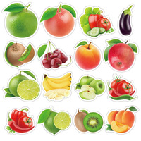 Autocollants feuilles vertes Fruits et légumes, étiquette étanche, pour skateboard, bagages, pour ordinateur portable, nouveau design, 100 pièces