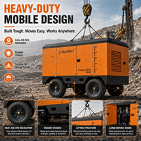 Compresseur d'air à vis diesel portable 29m³/min 1030CFM 23Bar avec moteur Cummins pour le forage DTH dans l'exploitation minière