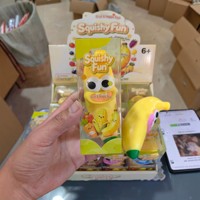 Jouet anti-stress en forme de banane, fabriqué à la main, rempli de blocs de construction, jouet sensoriel pour soulager le stress
