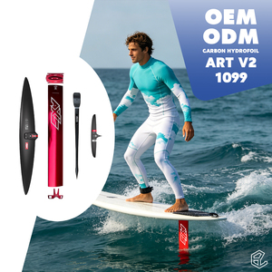 ชุดเซ็ตเซิร์ฟไฮโดรฟอยล์วิงฟอยล์คาร์บอน ART V2 1099 สีแดง เสาอลูมิเนียม  ควบคุมการเลี้ยวได้อย่างราบรื่น ตอบสนองไว ควบคุมมั่นคง สำหรับการเล่นฟอยล์ - Product Image 6