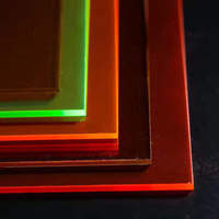 Plaque acrylique fluorescente personnalisée HUASHUAITE 5 mm, plaque acrylique fluorescente colorée coulée 10 mm, découpée sur mesure