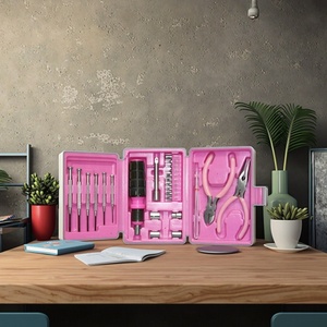 Quà Tặng Khuyến Mãi <span class=keywords><strong>25Pcs</strong></span> Màu Hồng Dụng Cụ cầm tay Set Hộ Gia Đình Công Cụ <span class=keywords><strong>Kit</strong></span> Được Thiết Kế Cho Phụ Nữ - Product Image 4