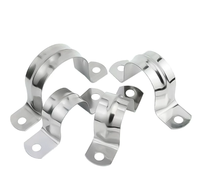 Collier de serrage en U épaissi en acier inoxydable 304, finition naturelle, type selle, pour tuyaux et conduites d'eau