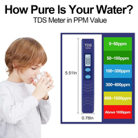 Stylo testeur numérique TDS 0-9990ppm, testeur portable de la qualité de l'eau avec fonction de maintien du résultat pour l'eau potable, l'aquarium, l'hydroponie, la piscine