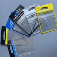 Sachet plastique OPP transparent auto-adhésif à chargement par le haut avec carte arrière en papier pour leurres de pêche, jigheads et hameçons