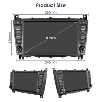 Mercedes-Benz Classe C 04-11 W203 W209 Navigation 8 pouces Android 8 lecteur MP5 GPS image inversée USB écran tactile tableau de bord TV
