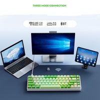 Clavier mécanique K68 à touches complètes, interchangeable à chaud, trois modes, filaire et sans fil, petit clavier portable, ordinateur portable externe pour le jeu