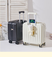Bagage cabine à roulettes 18 "embarquement valise de couleur unie avec logo personnalisé nouvel arrivage