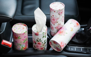Porta-Tecido de Carro Ecológico em Papel Virgem de Madeira, Caixa de Lenços Faciais Portátil, Cilindro para Lenços 2/3 Camadas - Product Image 6