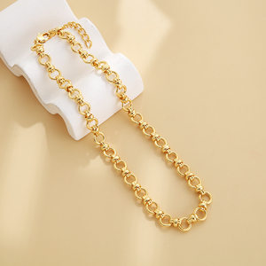 Bộ trang sức vòng tay dây chuyền mạ vàng 18K đồng mới năm <span class=keywords><strong>2025</strong></span>, tự làm charm - Product Image 5