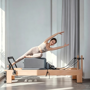 SVD-R04 Wooden Reformer Machine With Customizable Color Sitting Box Foot <b>Pedal</b> Easy Assembly Home Gym Equipment SVD-R04 - Product Image 3