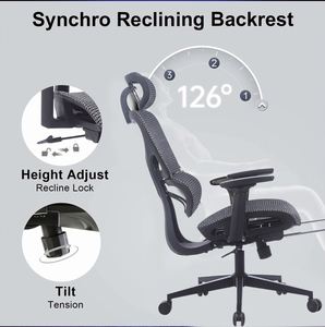 Modern Design Ergonomic Office Chair with Full Mesh Headrest & <b>Footrest</b> Comfortable Office Furniture - Product Image 2