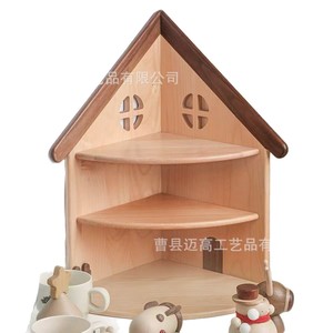 Étagère d'angle en bois à plusieurs niveaux pour tasses, cosmétiques, ornements, figurines d'aromathérapie, support de rangement de bureau - Product Image 5