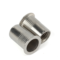 Écrou à riveter à tête fraisée en acier inoxydable 304, norme GB 17880.2, corps moleté, écrou à insertion fileté