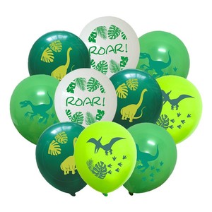 100 pièces/paquet Ballons d'<span class=keywords><strong>anniversaire</strong></span> dinosaure 12 pouces, ballons en latex jungle animaux sauvages fête ROAR, ballons d'<span class=keywords><strong>anniversaire</strong></span> pour enfants, ballons gonflables - Product Image 2