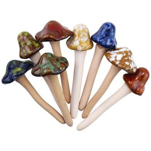 Hongo de Cerámica para Jardín, Adorno de Cerámica para Jardín de Hadas, Estacas para Plantas, Accesorios de Jardinería - Product Image 1