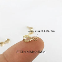 Fermoirs de locket petits en or rempli 14 carats sans ternissement pour collier, bracelet, fabrication de bijoux, accessoires