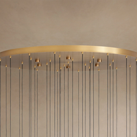 Lustre en cristal K9 en forme de goutte de pluie en acier, suspension de luxe pour villa, salon, escalier, projet sur mesure, qualité contractuelle ETL