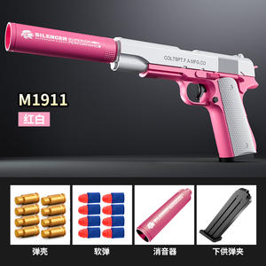 Pistola de Juguete de Balas Blandas <span class=keywords><strong>Colt</strong></span> M <span class=keywords><strong>1911</strong></span>, Modelo con Expulsión de Cartuchos, Juegos de Disparos al Aire Libre, Pistola de Juguete para Niños - Product Image 4