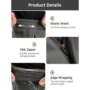 Pantalon cargo softshell doublé polaire pour homme FOXA, idéal pour le ski et la randonnée - Product Image 6