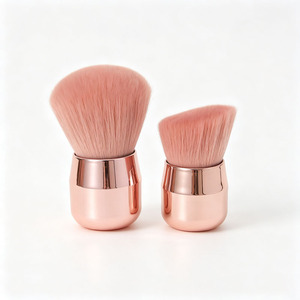 Custom Logo Pink Mushroom Head Makeup <b>Brush</b> Rose Gold Handle Soft Synthetic Nail Dust Cleaning Powder Blush - Product Image 5
