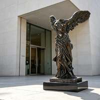 Décoration de cour classique européenne, sculpture personnalisable de la déesse de la victoire ailée en bronze, statue en bronze