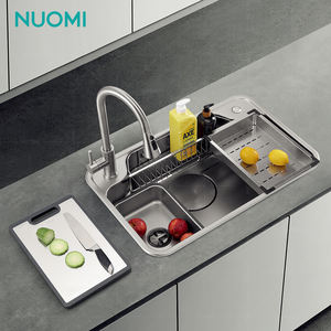 Set Lavello da Cucina NUOMI LEIGHTON X a Vasca Singola, Lavello Industriale in Acciaio Inox SUS 304 da Incasso per Mobile - Product Image 2