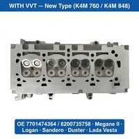 Ensemble de culasse K4M avec ou sans VVT 1.6 16VDOHC Renault Mégane Clio Logan Duster Dacia Lada 7701474364 8200735758