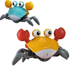 Spielzeug Automatic Sensing Hindernisse Elektrische Krabbe mit Musik und Licht Kinderspiel zeug TikTok Hot Sale Kinderspiel zeug