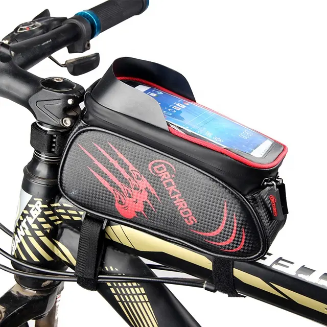 2019 New Arrival Waterproof Bicycle front Beam Bag Riding Chartere Bicycle Waterproof Phone Bag Mountain Bike Accessories