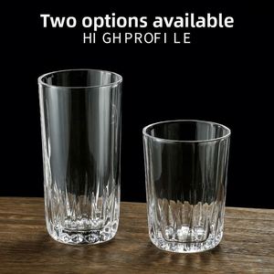 Glass Water <b>Bottle</b> for Women Korean Ins Style Slim-waisted Striped Handleless and Lidless Home Use Summer Tea Milk <b>Coffee</b> - Product Image 3
