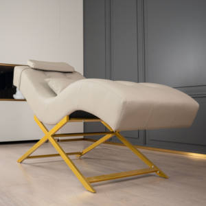 Tempat Tidur Bulu Mata dan Alis Logam yang Dapat Disesuaikan dengan Sandaran Kepala yang Dapat Diatur Desain Modern untuk Salon Kecantikan Wajah dan Penggunaan Rumah Sakit - Product Image 1