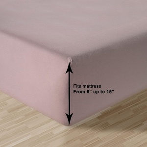Sábana bajera de algodón orgánico 100%, conjunto de 3 piezas de tamaño queen, Sábana bajera y 2 fundas de almohada de <span class=keywords><strong>Nan</strong></span> Tong - Product Image 4
