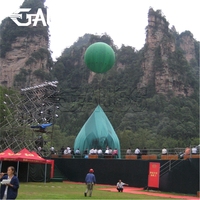 Globo Gigante de Helio Atado a la Tierra de 8m de Altura, Personalizado, TPU Resistente, Capacidad de Carga de 120-150kg, Aerostato Grande para Eventos