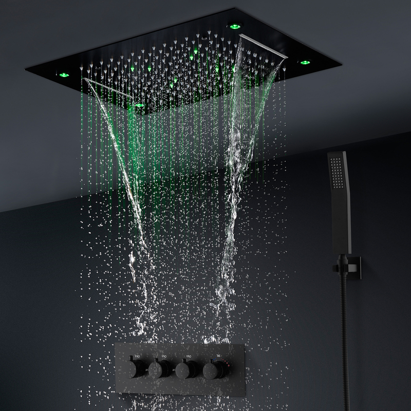 Ceiling LED Rain Shower Head Set