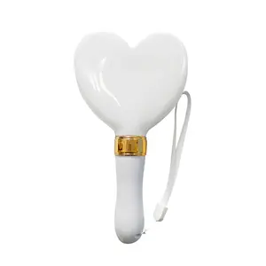 Top Sale Battery Powered Heart-shaped 15 Colors Party Show Concert Cheering Led Glow Light Stick With Hand Rope