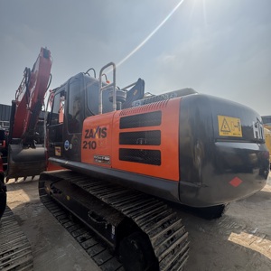 Excavatrice sur chenilles Hitachi ZX210 d'occasion d'origine japonaise, 21 tonnes, ZAXIS210, pelle de taille moyenne, engin de terrassement et de construction, prête à l'emploi - Product Image 1