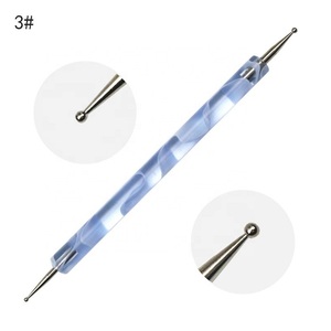 Qianya <span class=keywords><strong>2021</strong></span> pincel de punteado de doble extremo herramienta de Arte de <span class=keywords><strong>uñas</strong></span> de acero inoxidable con mango azul púrpura nuevo estilo herramientas de punteado de <span class=keywords><strong>uñas</strong></span> - Product Image 4