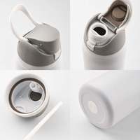 Botol Air Stainless Steel 32oz Terisolasi, Flask Custom dengan Sedotan Vakum Termos Bebas BPA, Tumbler Olahraga dan Perjalanan