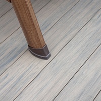 Vente en gros 18mm antistatique Composite bois-plastique (WPC) terrasse extérieure durable ingénierie creux PVC grain de bois chêne terrasse jardin