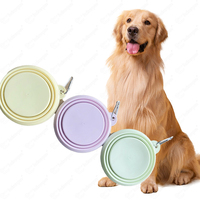 Vaisselle portative pliable de chien de silicone de petite taille 18*18*6.5CM 1000ML utilisation extérieure tenant le bol pour des animaux de compagnie